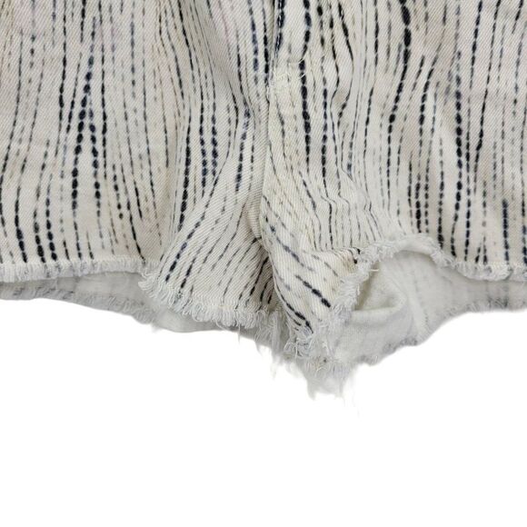 Rag & Bone Cut-off Jeans Shorts 28 Riptide Print White Streaked Daisy Dukes - Picture 9 of 12